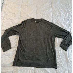 Jackson Hole Men's Long Sleeve T-shirt Basic Large Gray Classic Casual